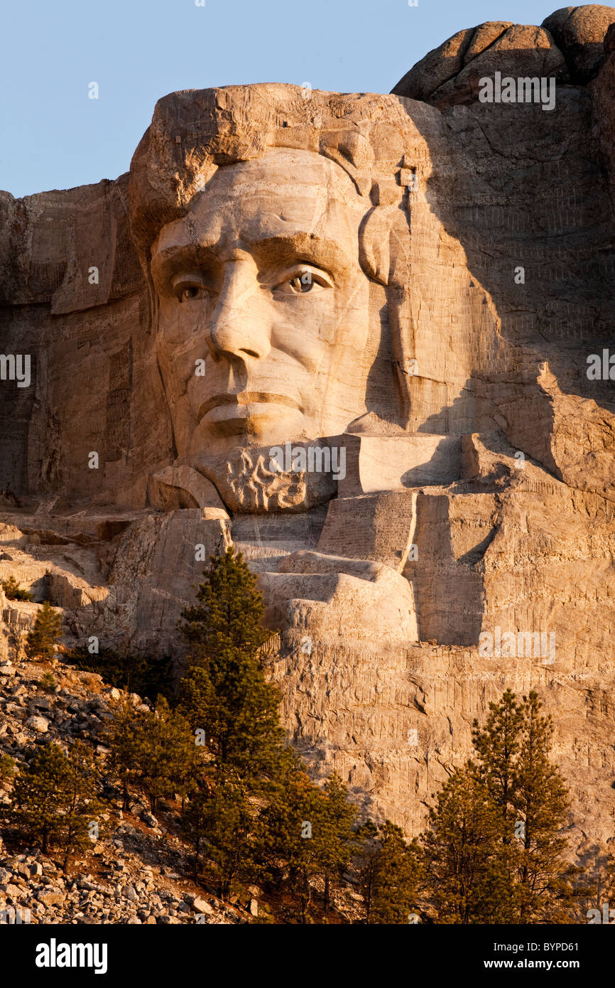 USA, South Dakota, Mount Rushmore National Monument, Closeup of