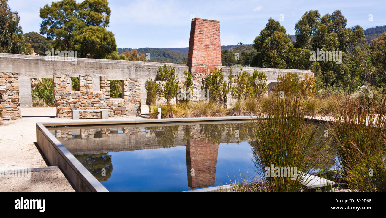 Memorial Reflection Pool Remembering The 35 Dead In The 1996 Port Stock Photo Alamy