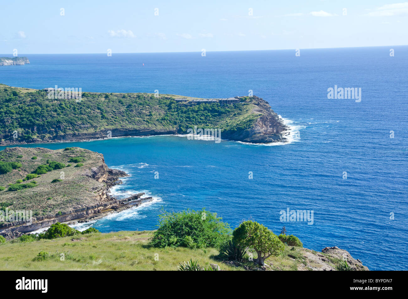 Antigua Blockhouse Fort ruins tourist attraction and shore excursion Stock Photo