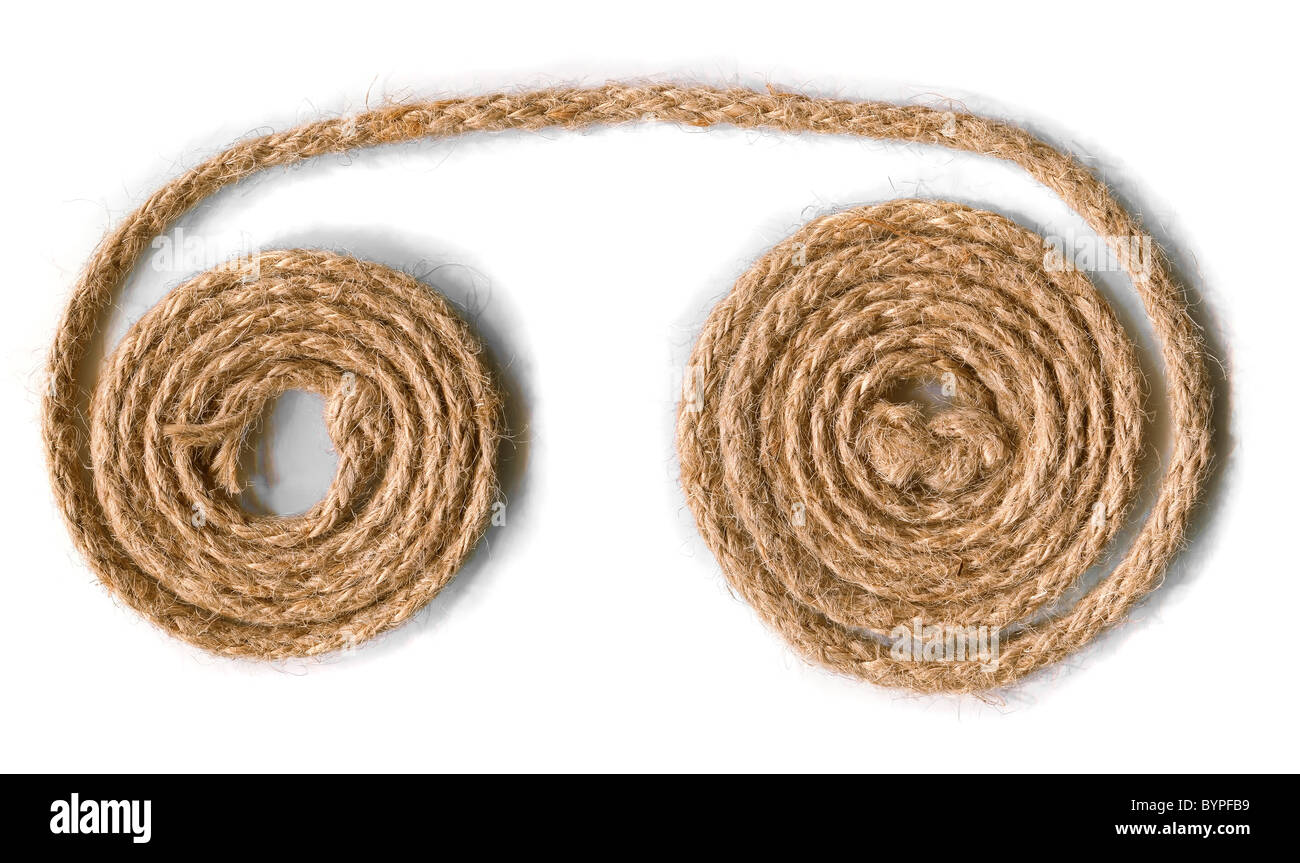 rope border in spiral. Closeup Stock Photo - Alamy