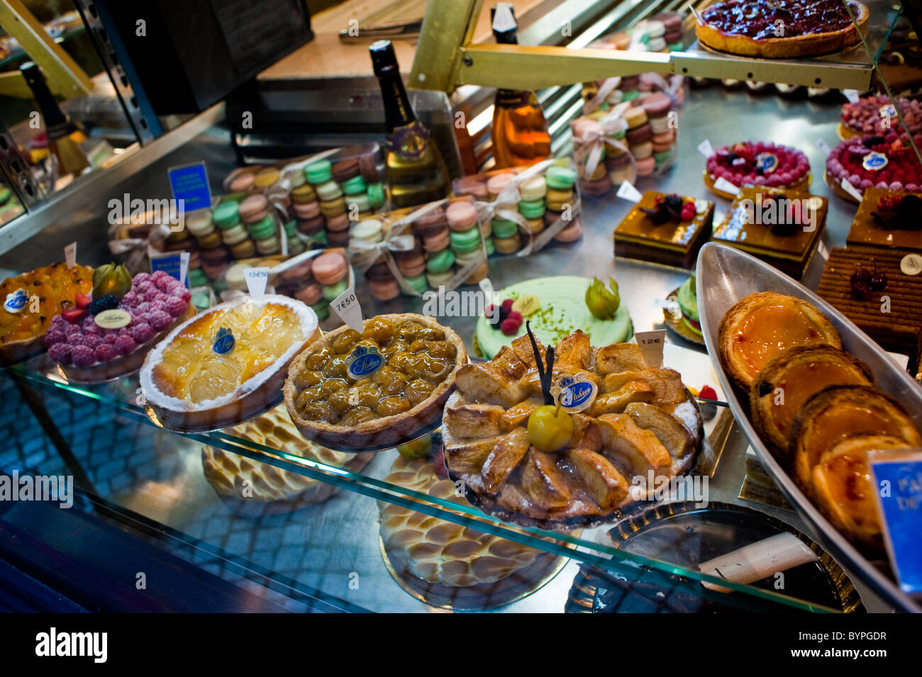 Paris, France, French Pastries, Bakery Shop interiors, Desserts, in