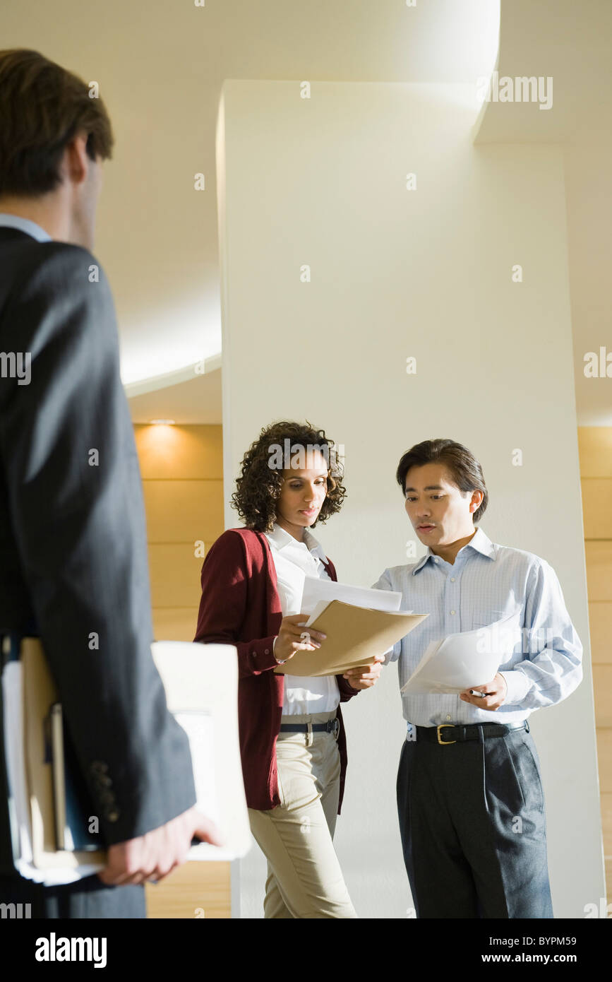 Executives discussing document Stock Photo