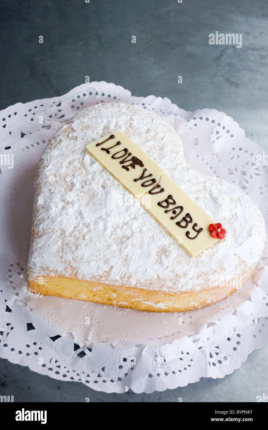 Heart Shaped Pastry With Lettering On Decorative White Chocolate Reading I Love You Baby Stock Photo Alamy Heart Shaped Pastry With Lettering On Decorative White Chocolate Reading I Love You Baby Stock Photo Alamy