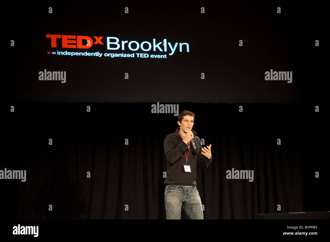 TED X Brooklyn Event Nate Ball speaking NYC Stock Photo