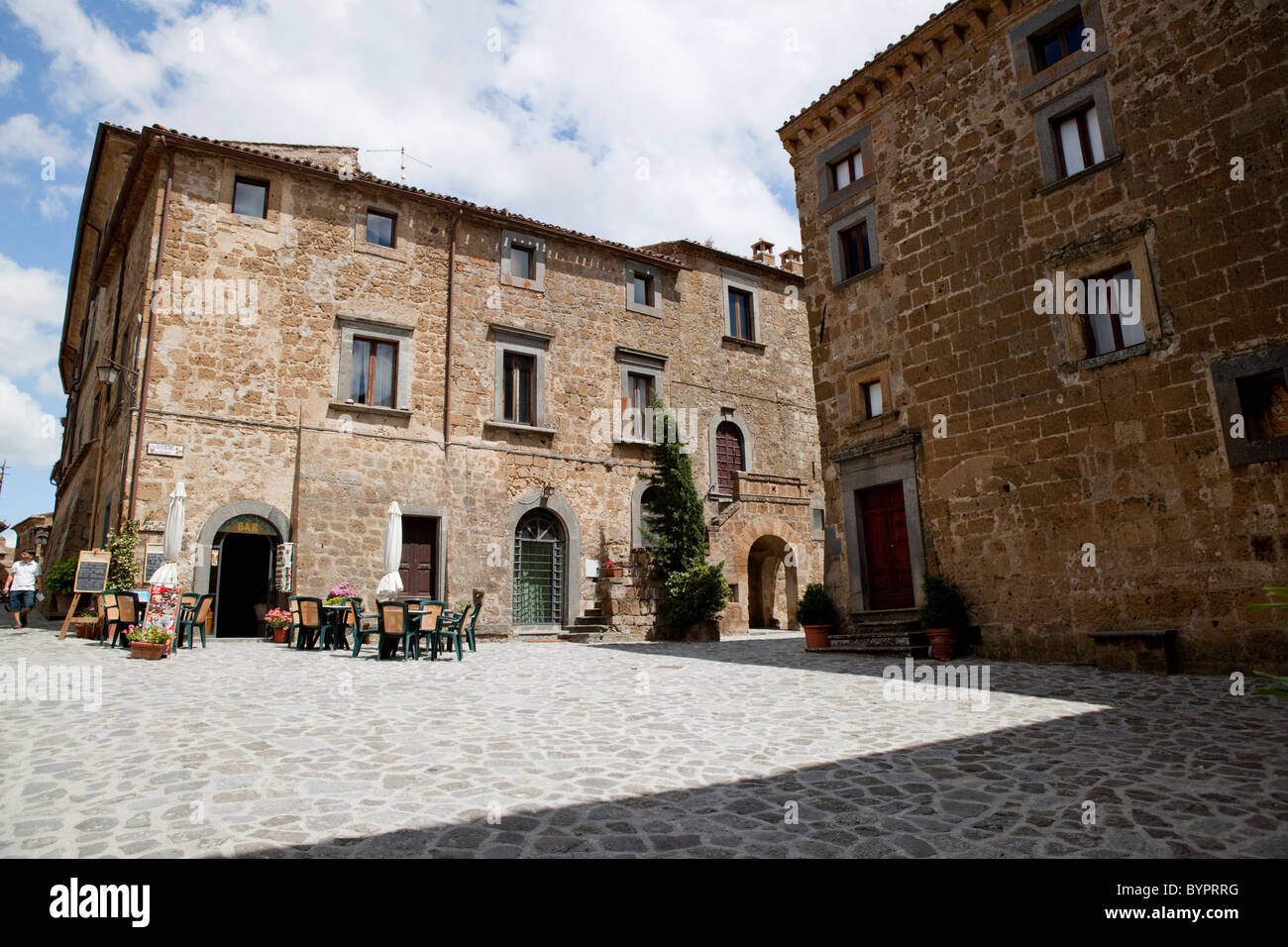 Civita Di Bagnoregio Main Square Viterbo Province Lazio Italy