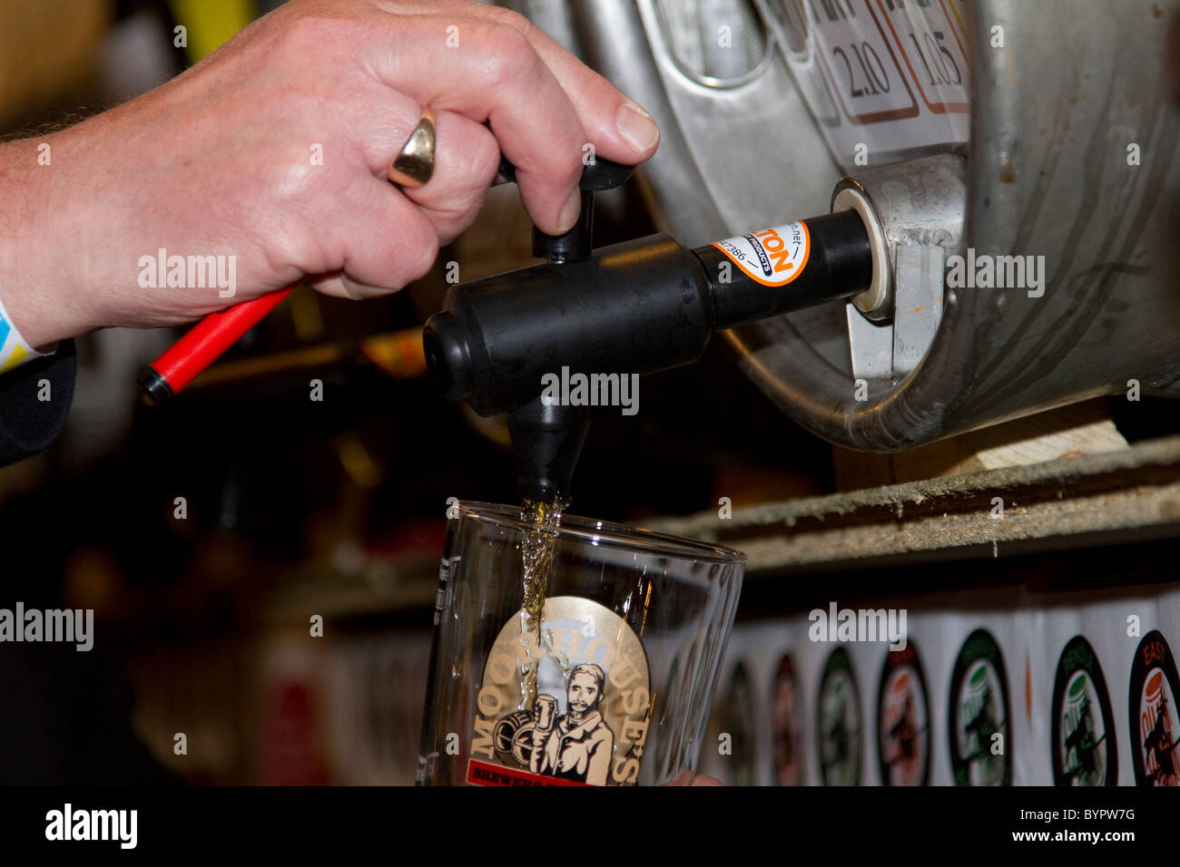 Racking and Stillage 7th Pendle Beer Festival. Colne, Lancashire, UK