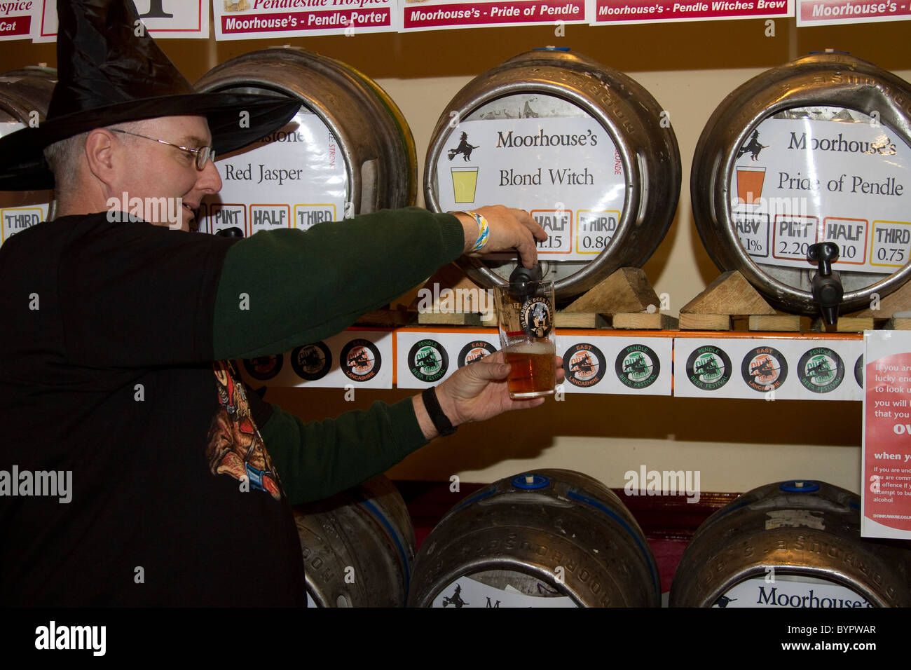 Racking and Stillage Man Pouring a Pint at the 7th Pendle Beer Festival