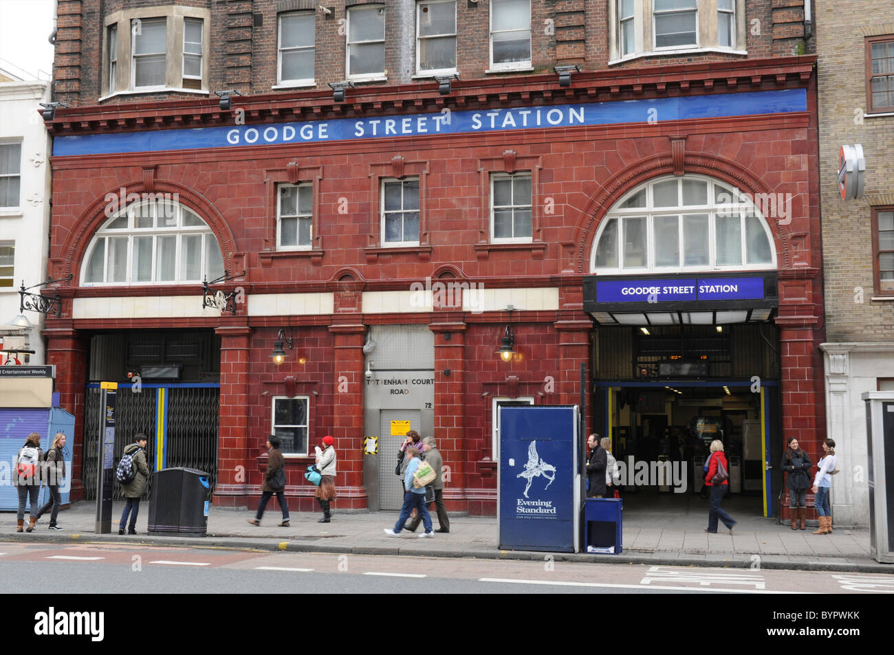 Goodge Street Station, Tottenham Court Road, London, England, UK Stock