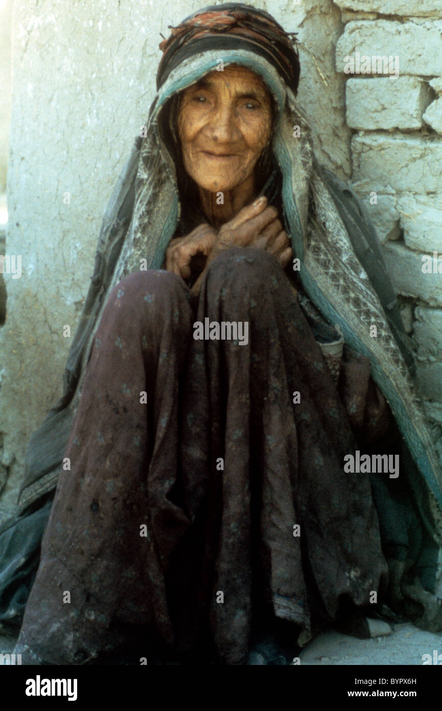 An elderly Afghani woman in Kabul, Afghanistan poses for a photo in this file photo taken in December 1978 Stock Photo