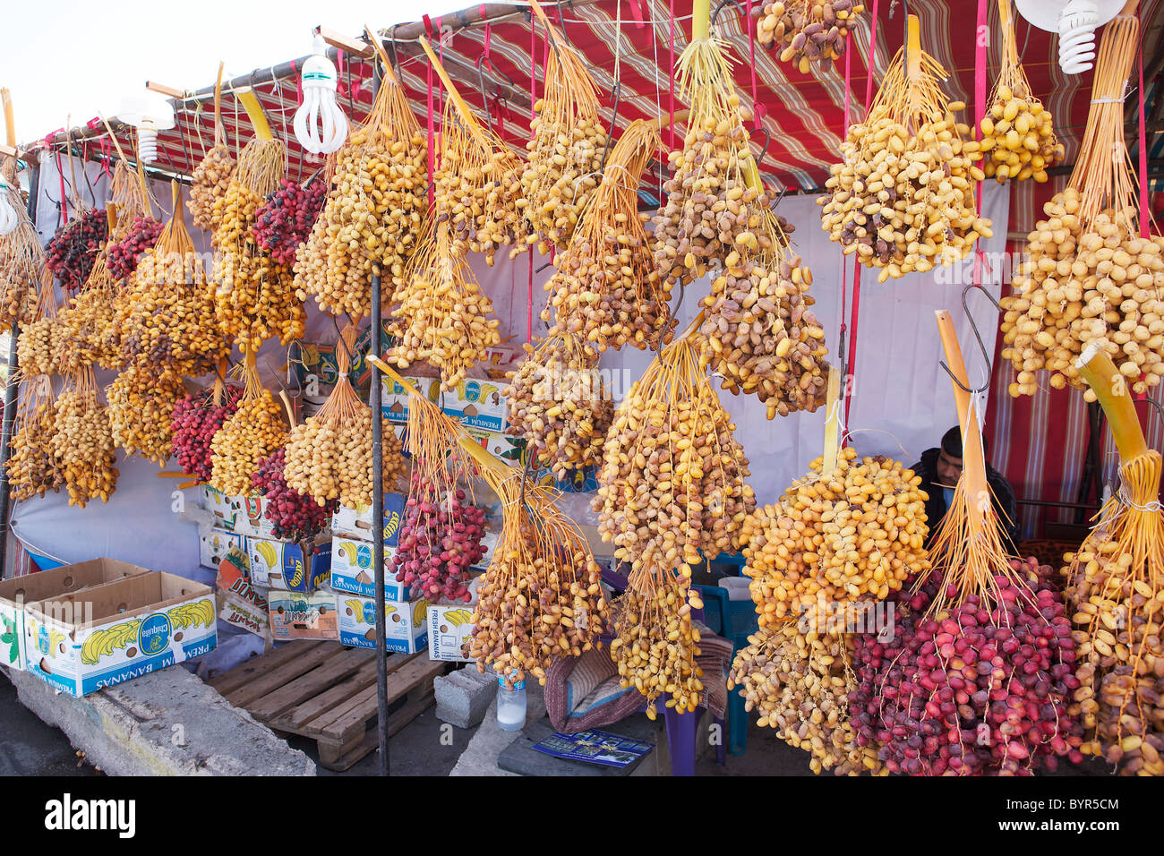 Fresh dates for sale at road side kiosk syria stock photo alamy