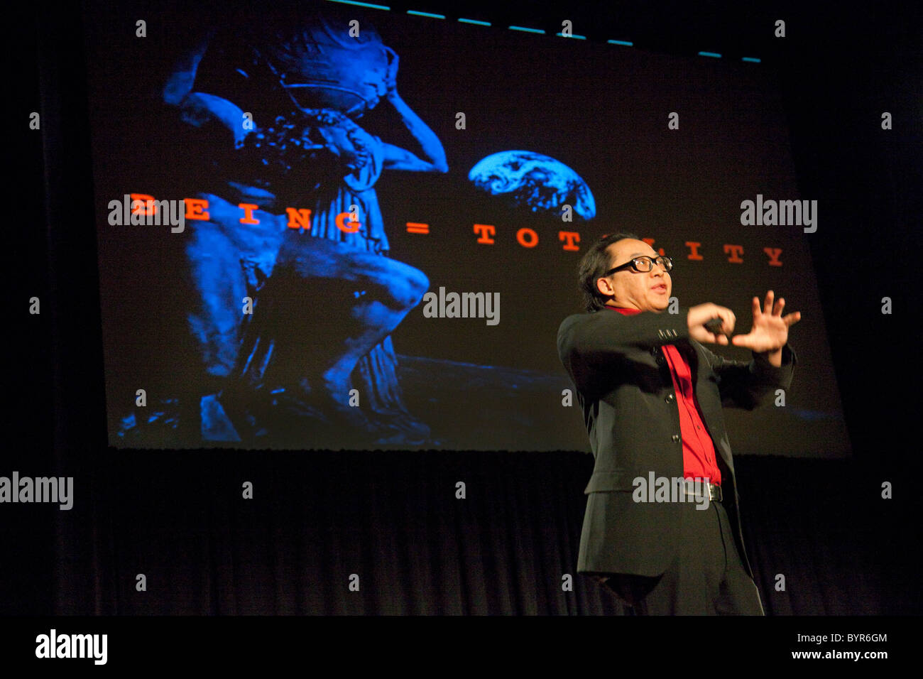 TED X Brooklyn Event Karl Chu speaking Stock Photo Alamy