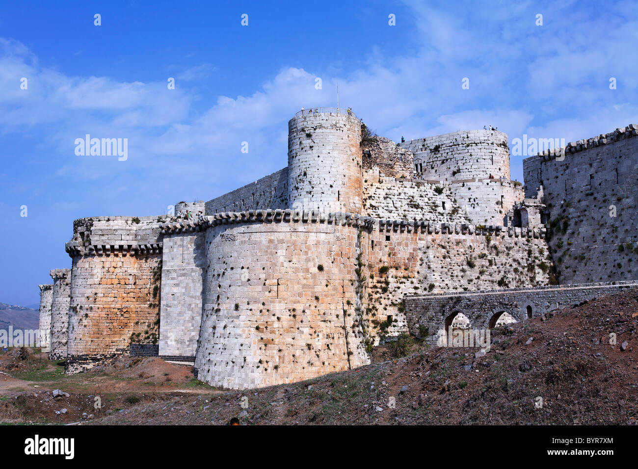 The crusader castle Krak Des Chevaliers, Syria Stock Photo