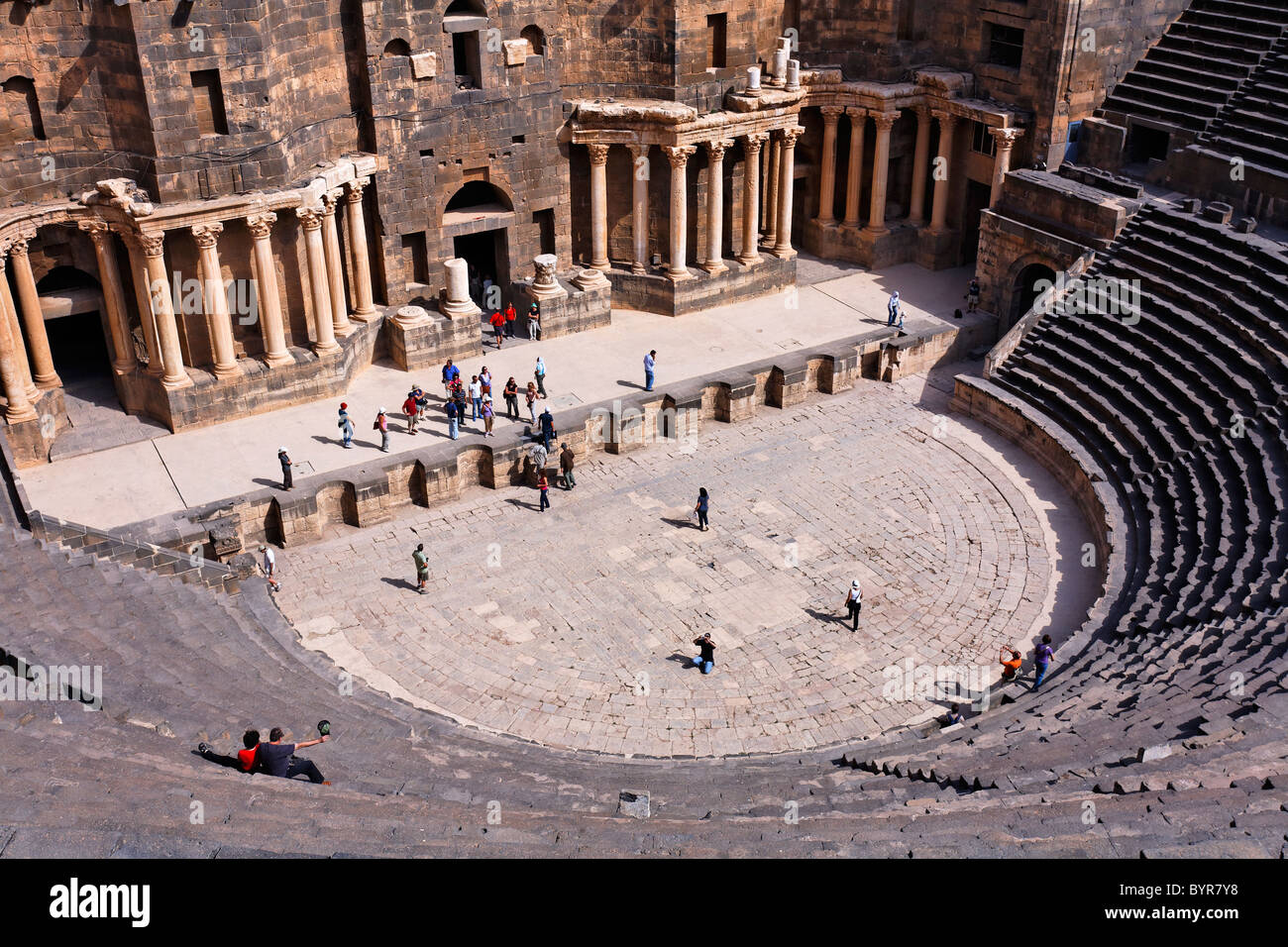 The Roman Theatre at Bosra, Syria Stock Photo