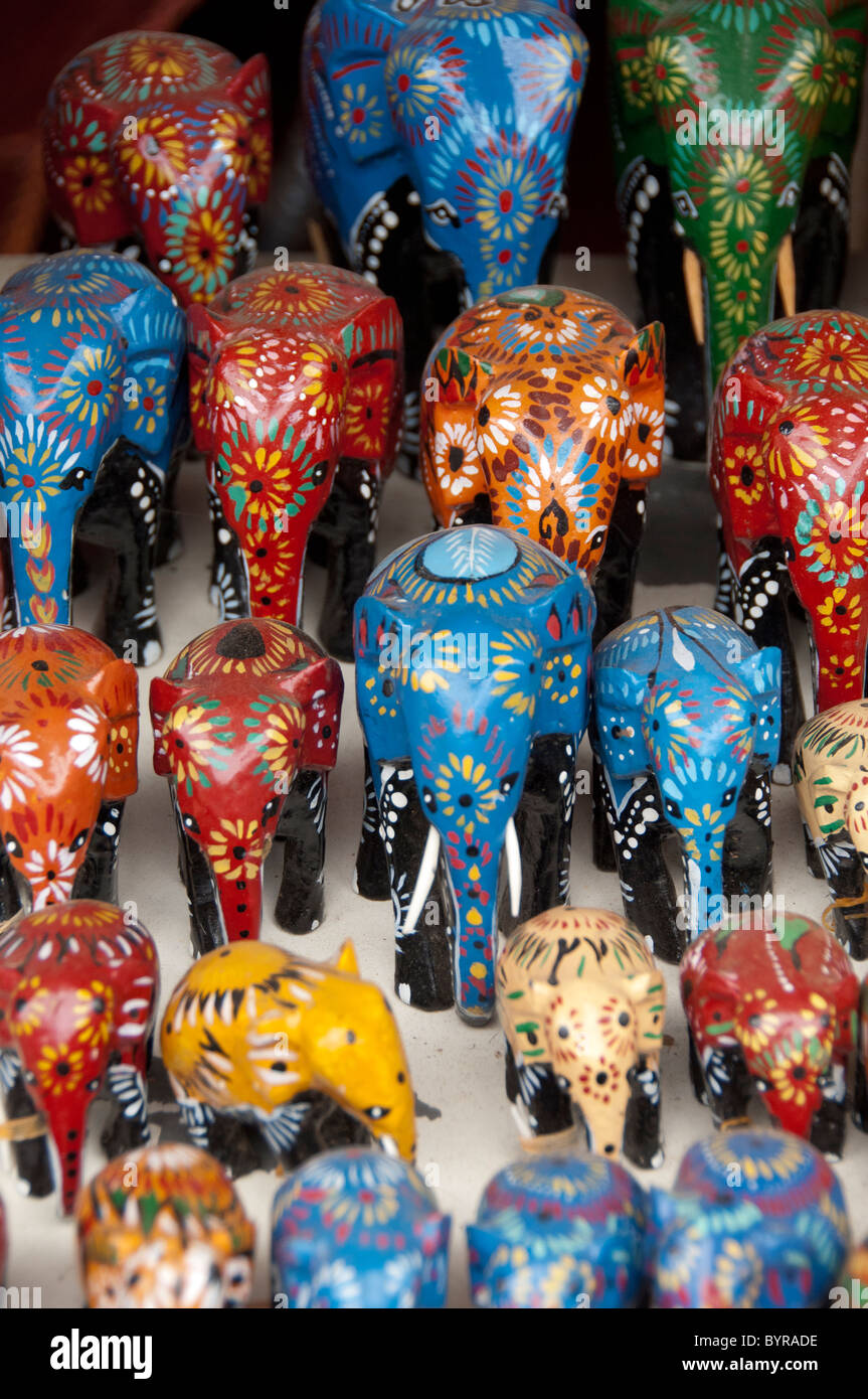 Sri Lanka, Pinnawala Elephant Orphanage. Typical handpainted elephant