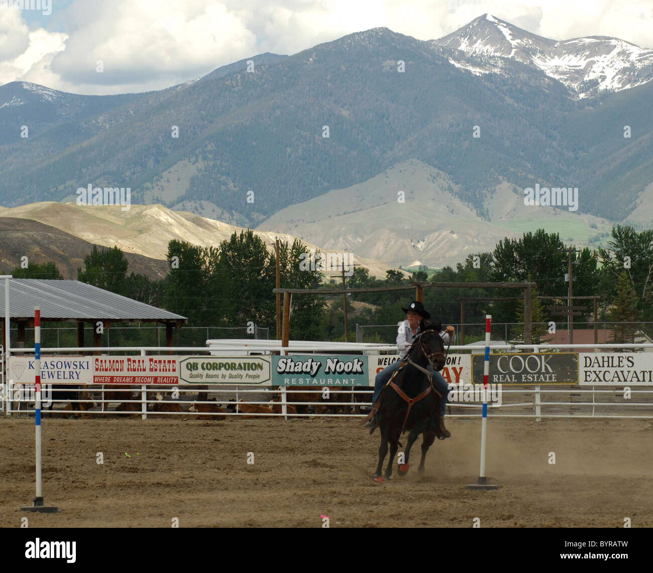 Pole Bending, Rodeo, Salmon, Idaho, Teen, Teenager, Horse, Horses ...