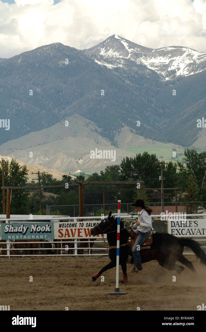 Pole Bending, Rodeo, Salmon, Idaho, Teen, Teenager, Horse, Horses ...
