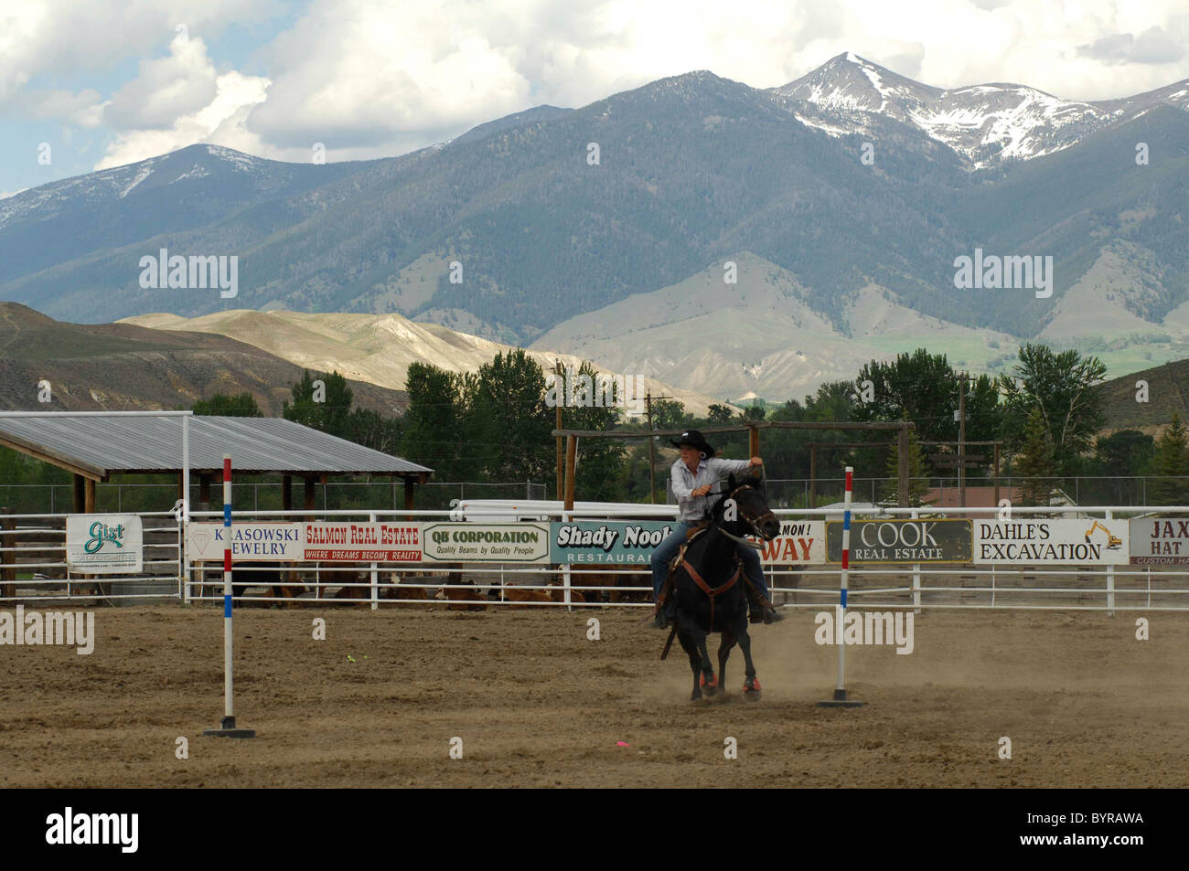 Pole Bending, Rodeo, Salmon, Idaho, Teen, Teenager, Horse, Horses ...