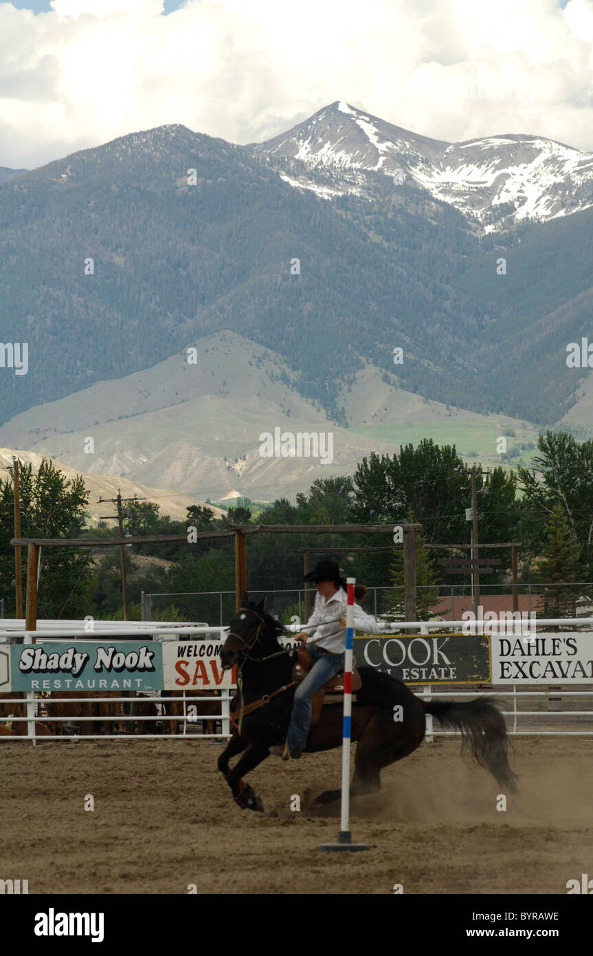 Pole Bending, Rodeo, Salmon, Idaho, Teen, Teenager, Horse, Horses ...