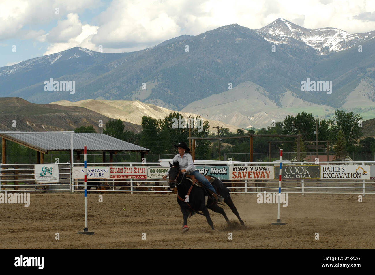 Pole Bending, Rodeo, Salmon, Idaho, Teen, Teenager, Horse, Horses ...
