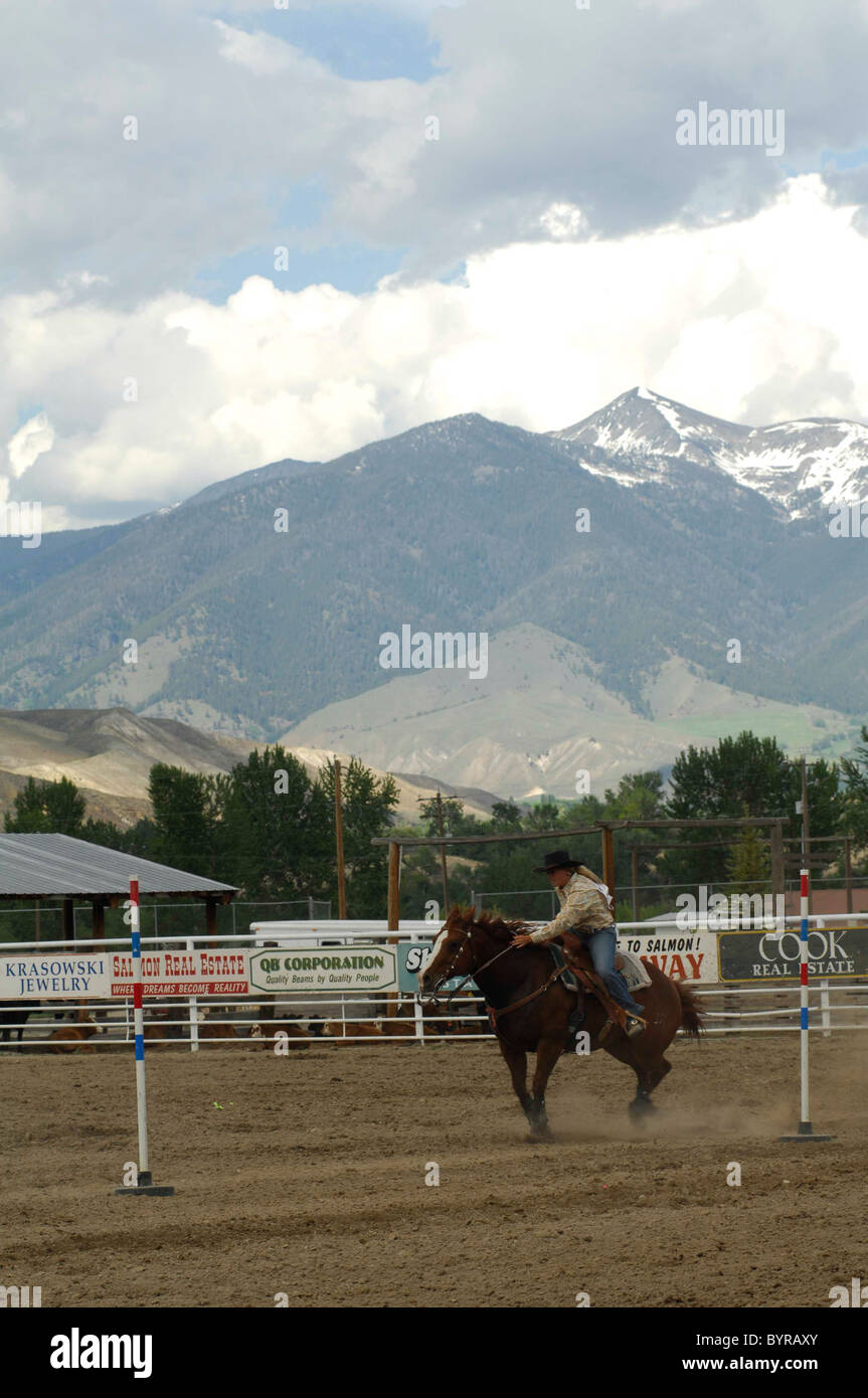 Pole Bending, Rodeo, Salmon, Idaho, Teen, Teenager, Horse, Horses ...