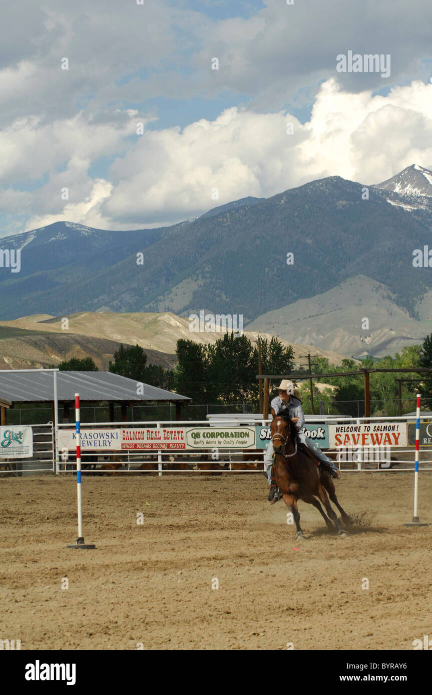 Pole Bending, Rodeo, Salmon, Idaho, Teen, Teenager, Horse, Horses ...