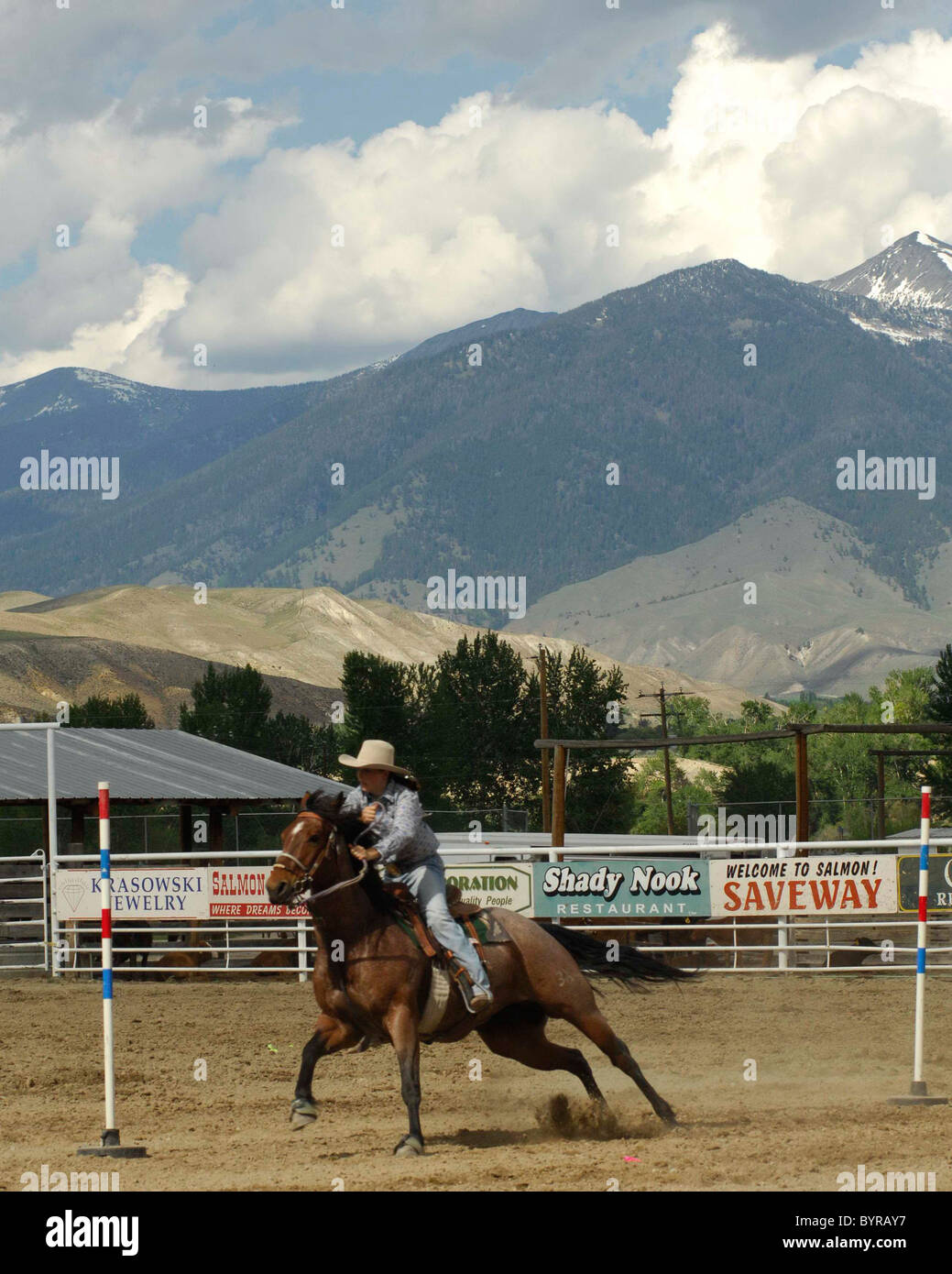 Pole Bending, Rodeo, Salmon, Idaho, Teen, Teenager, Horse, Horses ...