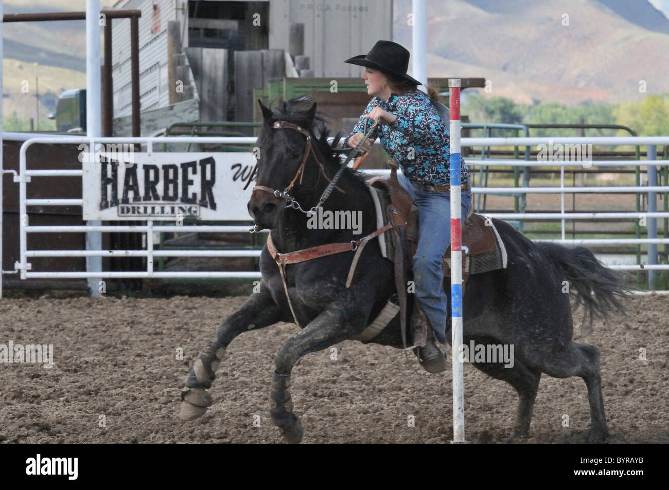 Pole Bending, Rodeo, Salmon, Idaho, Teen, Teenager, Horse, Horses ...