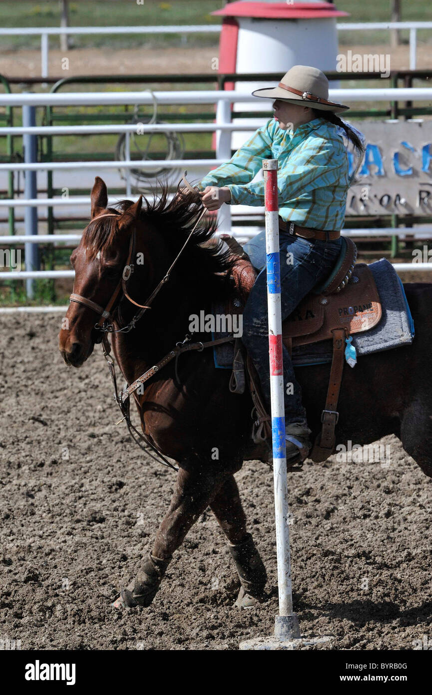 Pole Bending, Rodeo, Salmon, Idaho, Teen, Teenager, Horse, Horses ...