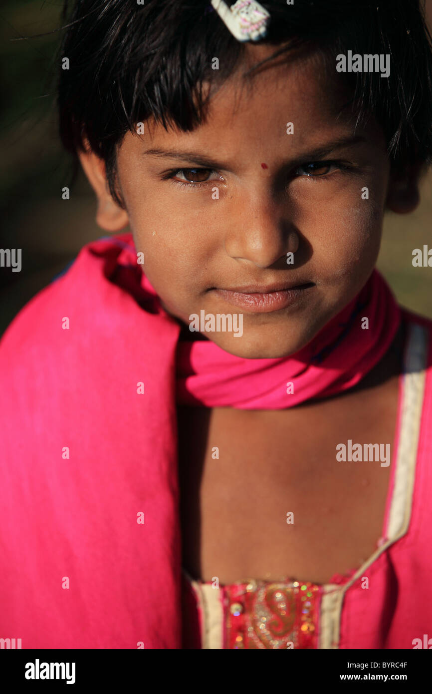 Little girl Andhra Pradesh South India Stock Photo - Alamy