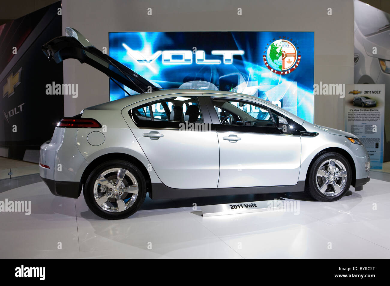 The Chevrolet Volt at the Washington Auto Show.  Stock Photo