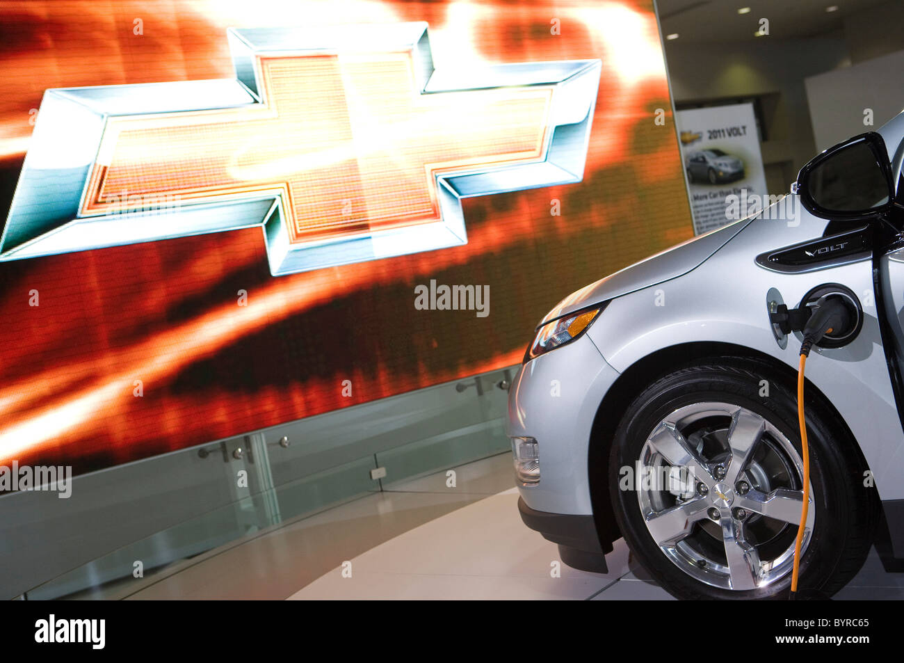 The Chevrolet Volt at the Washington Auto Show.  Stock Photo