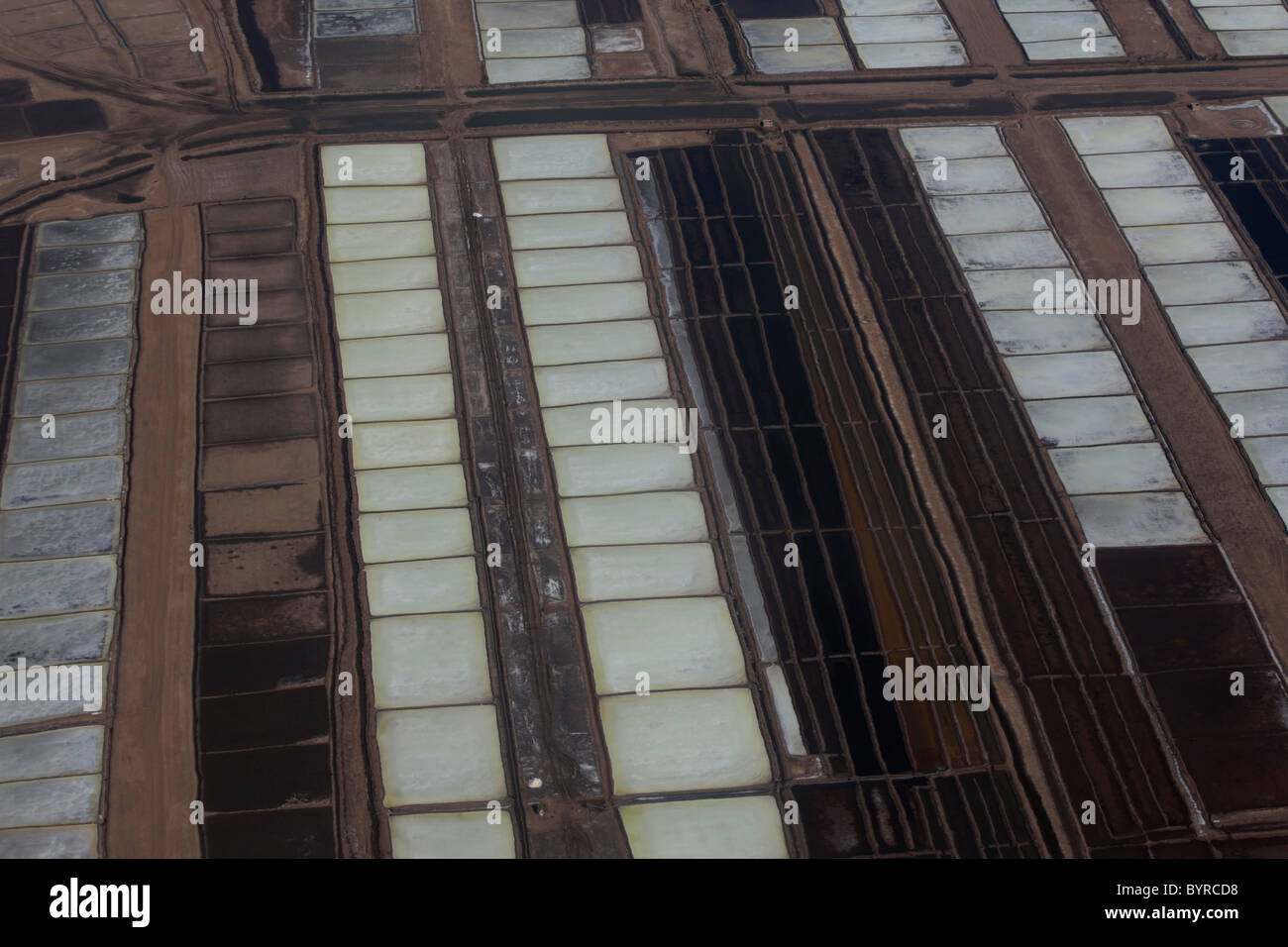 An aerial view of Salt panes in Rann of Kutch, Gujarat, india Stock Photo