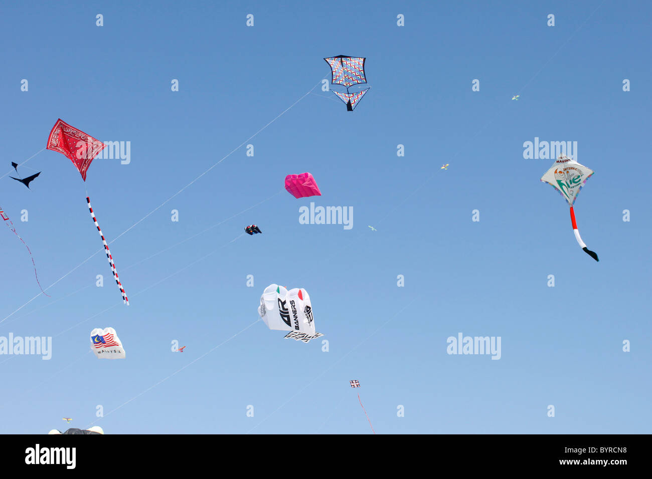 kites flying in the sky Stock Photo Alamy