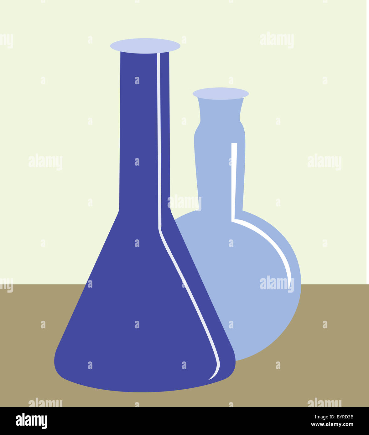 conical flask in laboratory Stock Photo Alamy