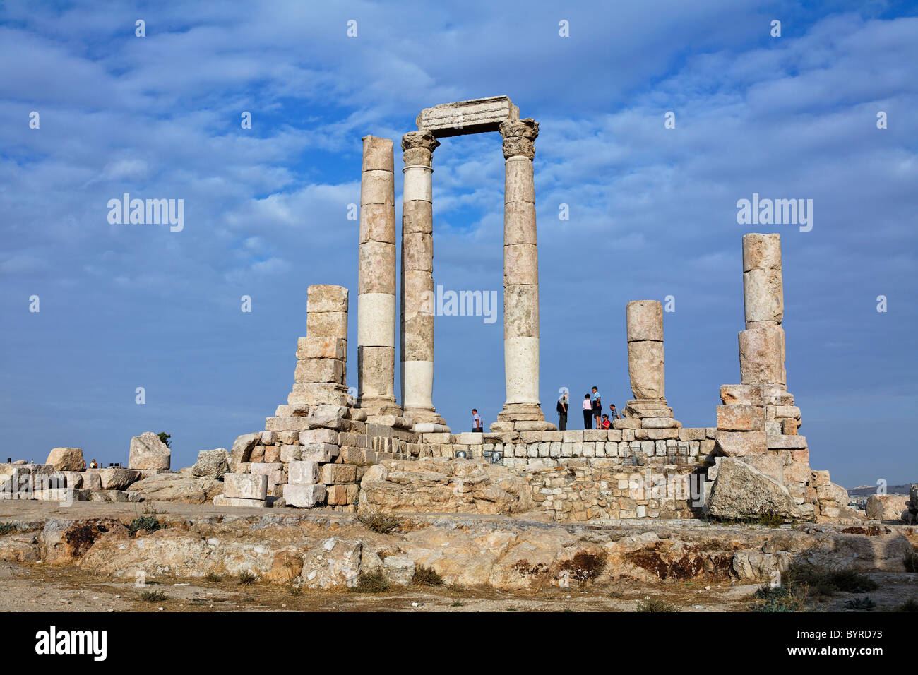 The Temple of Hercules in the Citadel, Amman, Jordan Stock Photo - Alamy