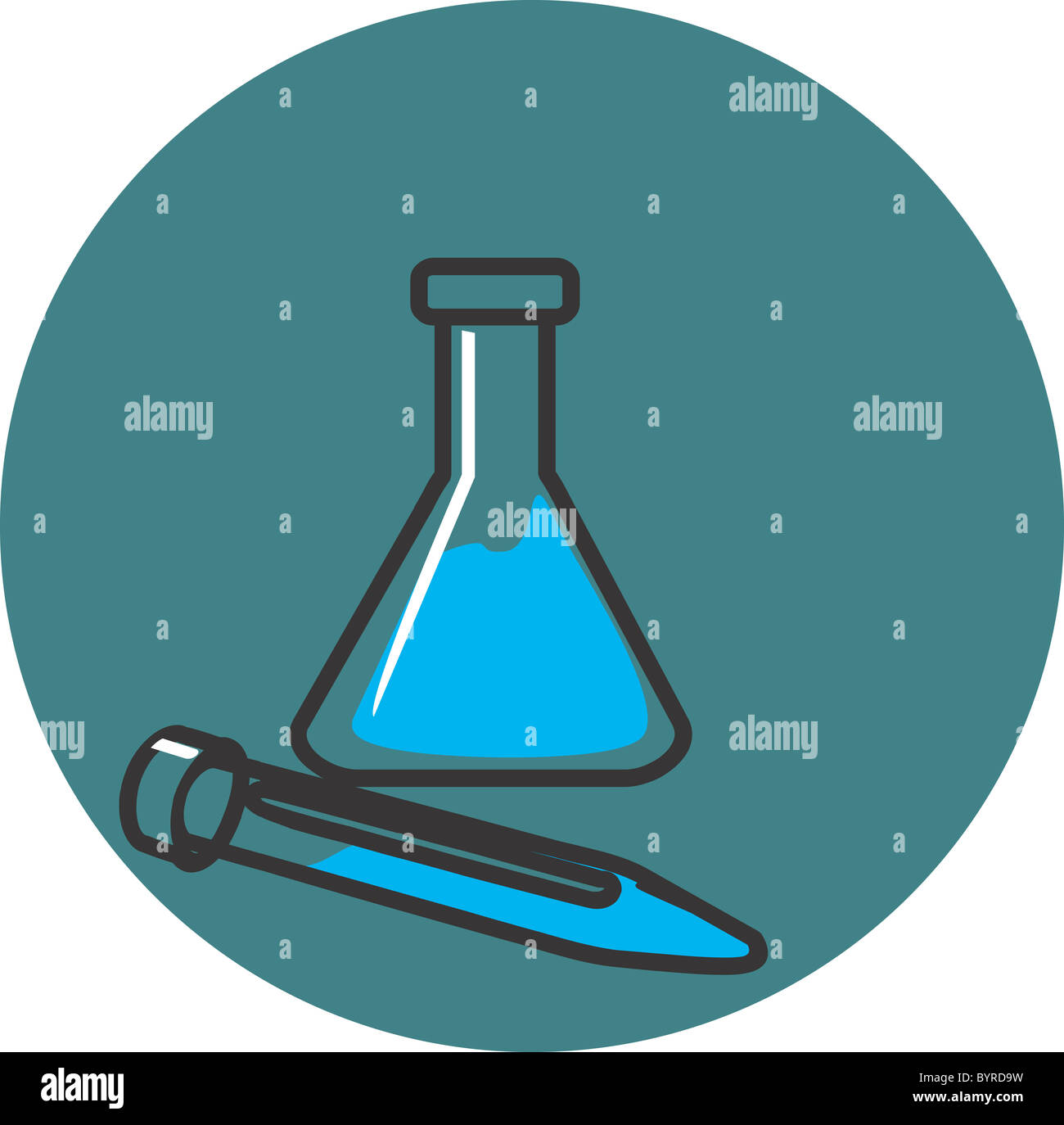 conical flask and filler Stock Photo Alamy