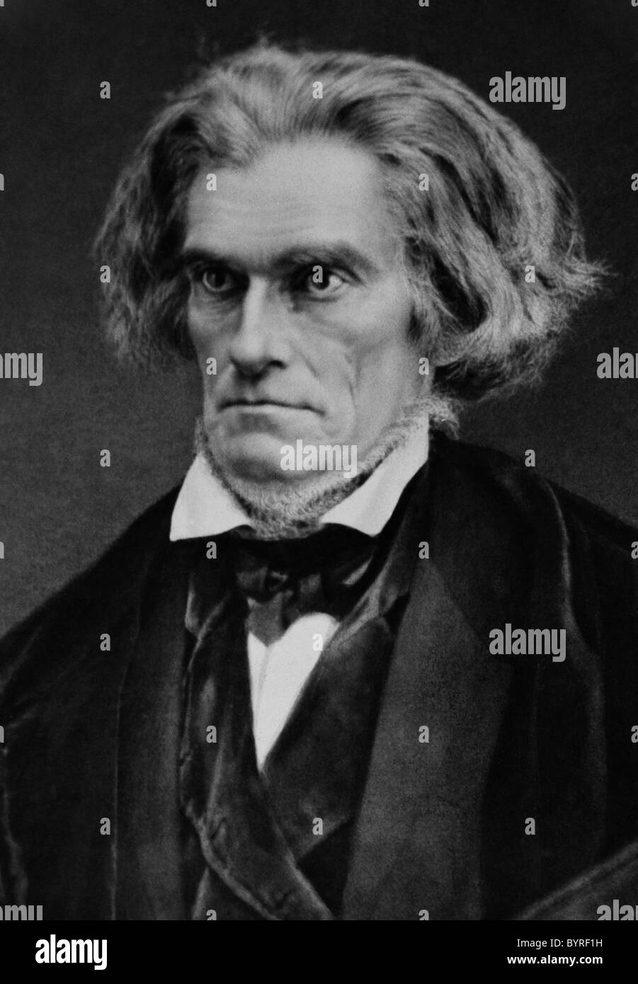 Vintage portrait photo circa 1840s of John Caldwell Calhoun (1782 - 1850) - the seventh US Vice-President (1825 - 1832). Stock Photo