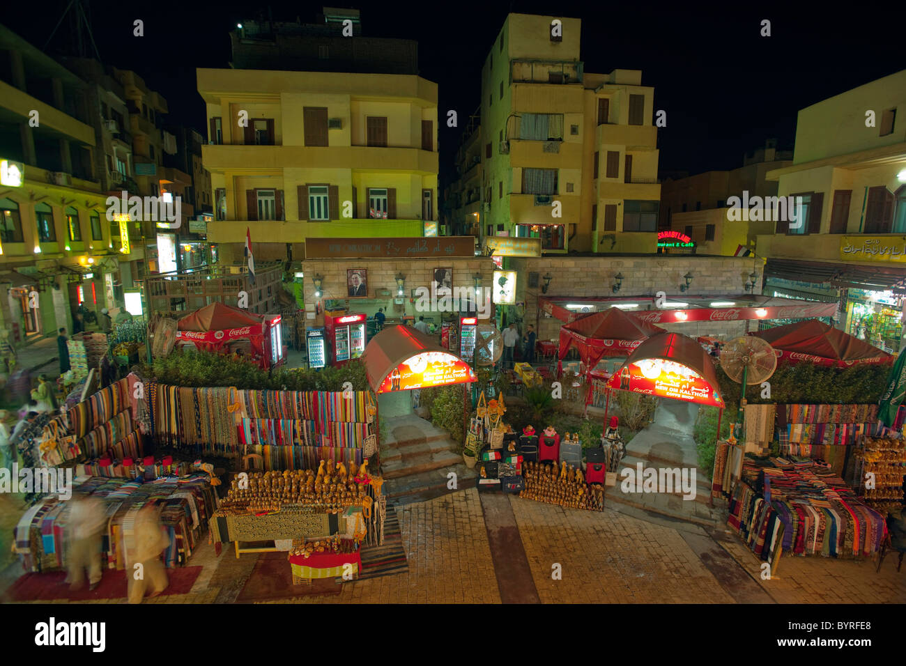 Aegypten, Luxor, Oum Koulsoum Cafe im Touristen-Souk Stock Photo
