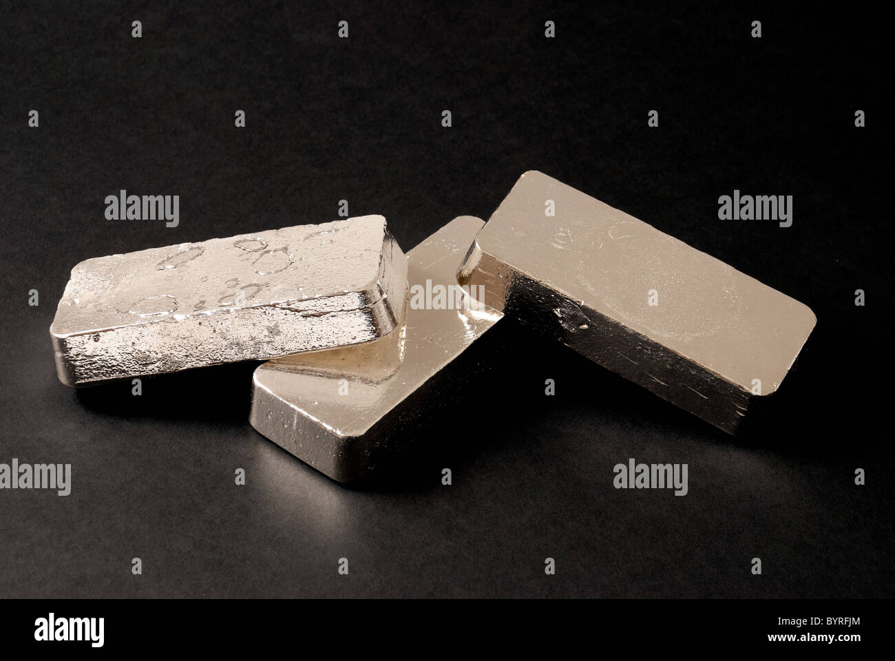 1 kilogram 999 silver bars Stock Photo