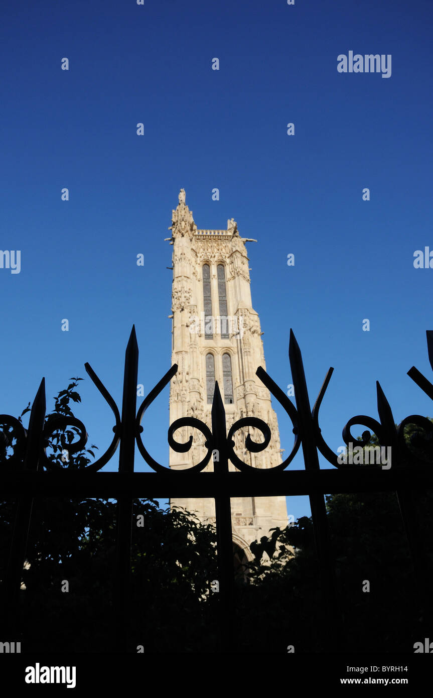 Tour St Jacques in Paris Stock Photo Alamy
