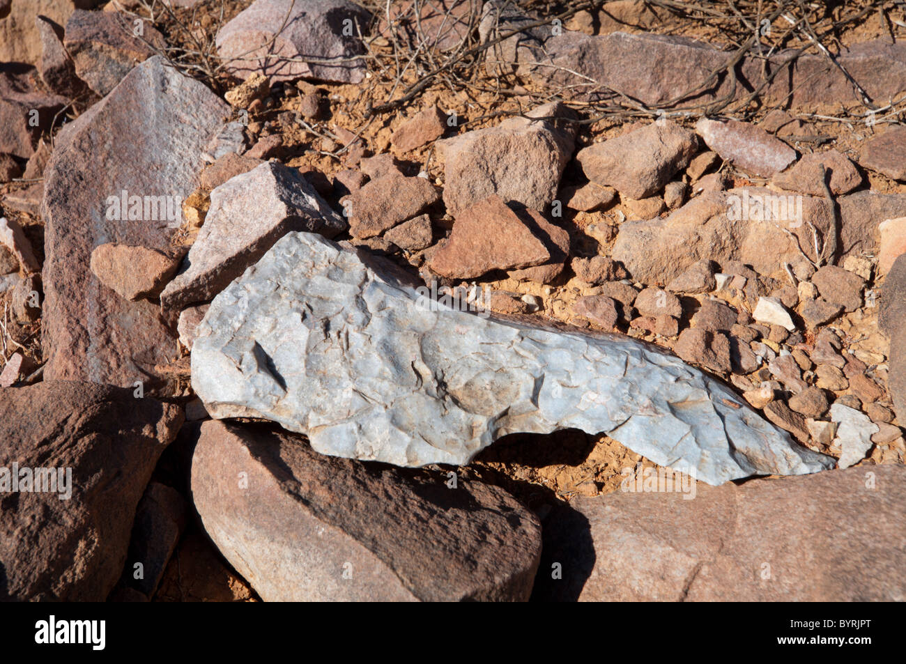 Silcrete core in Aboriginal stone quarry, Australia Stock Photo Alamy