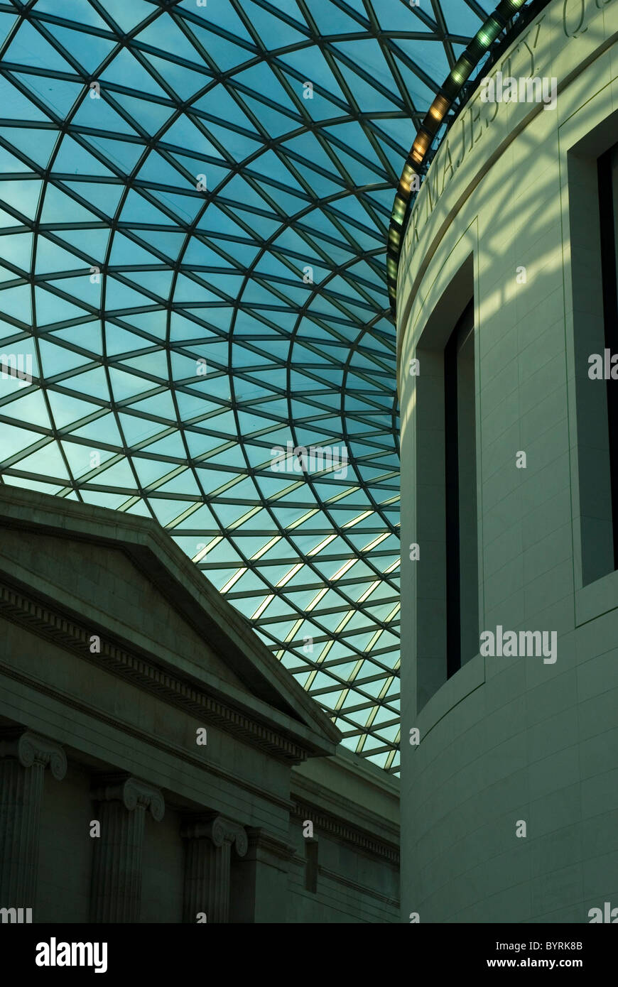 Modern roof in British Museum Stock Photo