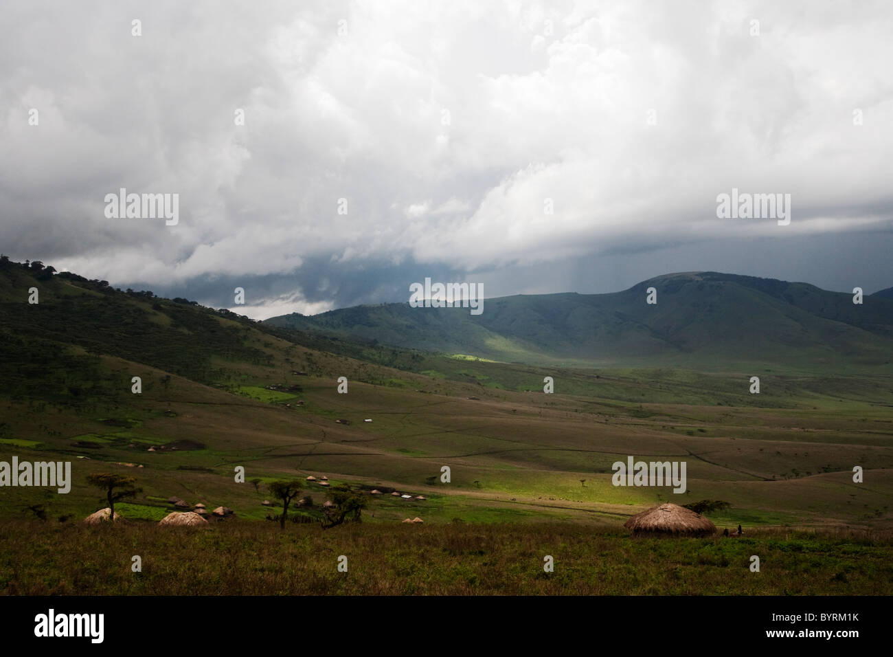 Landscape in the Great Rift valley, Northern Tanzania, Africa Stock Photo
