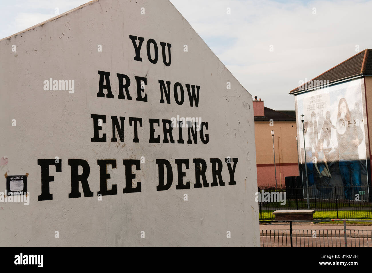 Free Derry Corner 'You are now entering Free Derry' Stock Photo