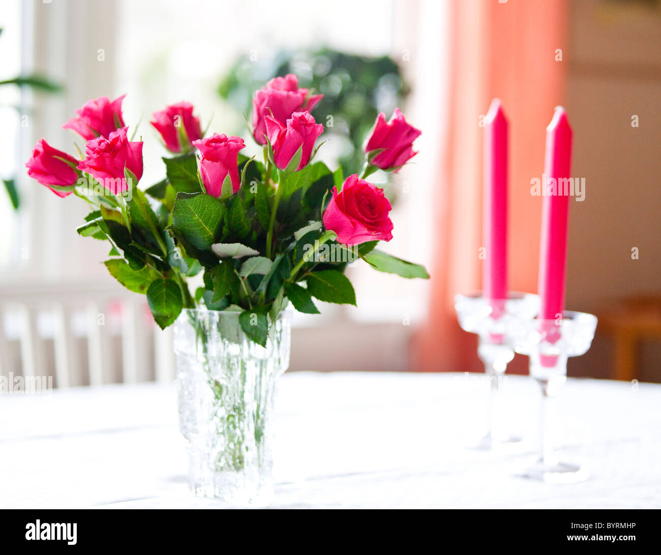 Bunch of flowers in a vase.Sweden Stock Photo
