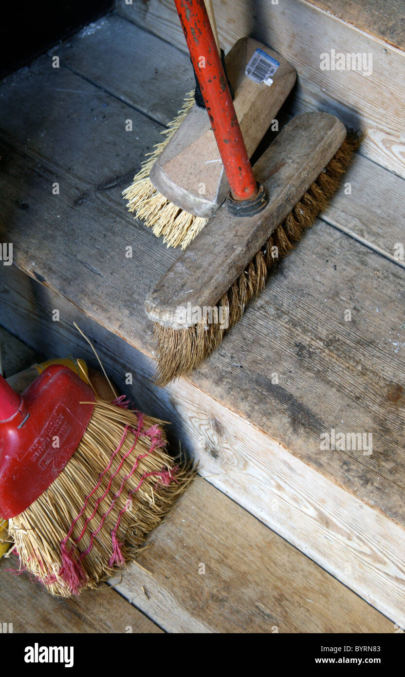 Household brooms hi-res stock photography and images - Alamy