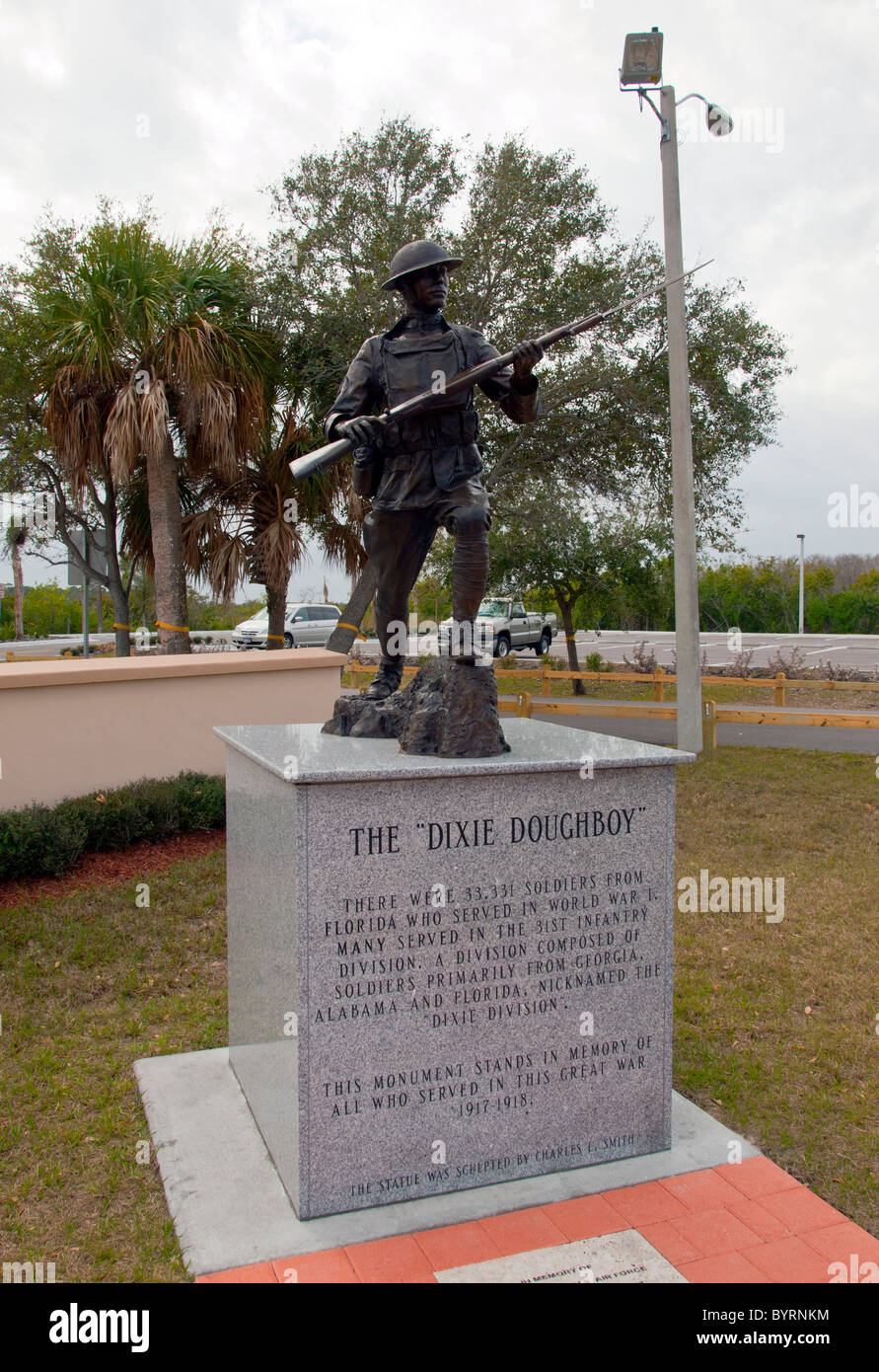 The Dixie Doughboy at Brevard Veterans Memorial Center on Merritt Island Florida Stock Photo
