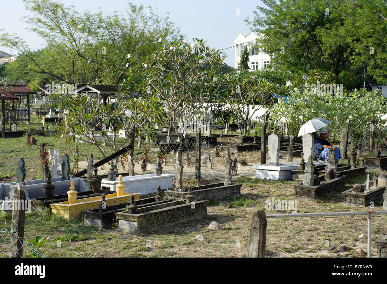 Malay Muslim Graveyard In Malaysia Stock Photo Alamy