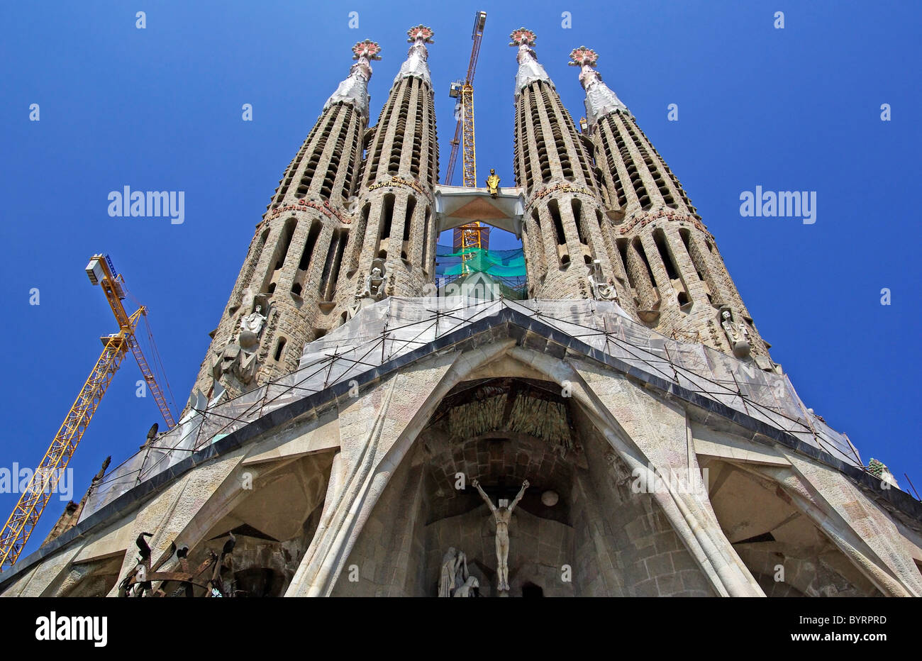 Sagrada Familia gothic temple building. Barcelona, Spain.2009 Stock ...