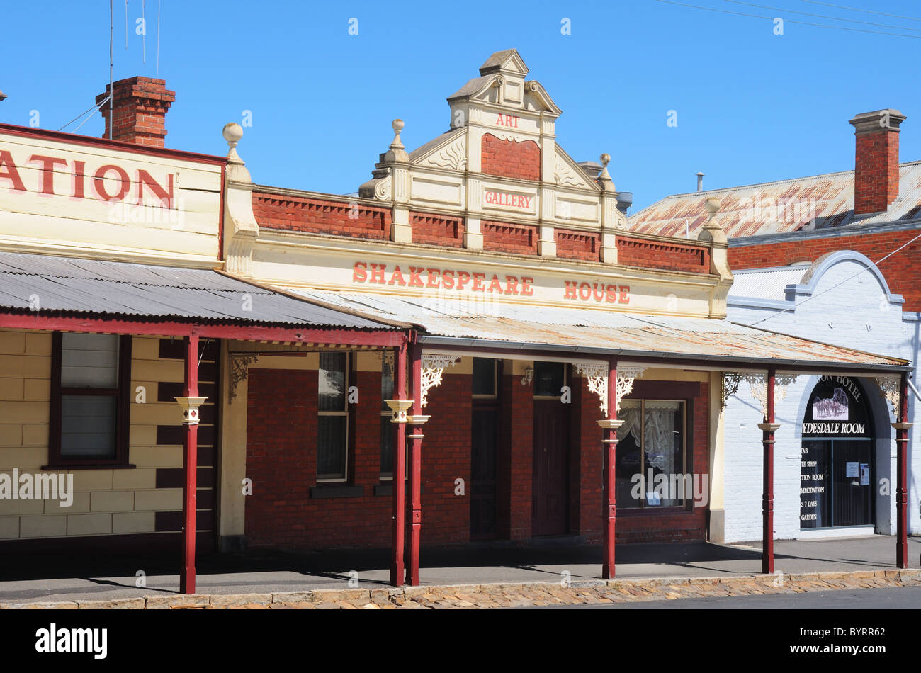 Old buildings in the goldrush town of Maldon in Victoria Australia